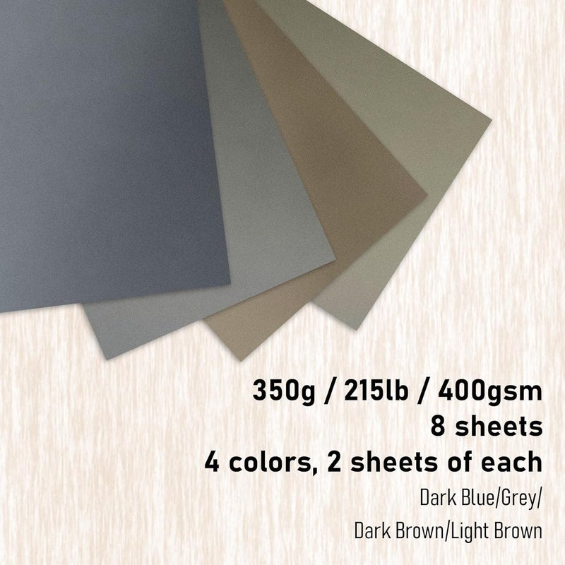 Patron Pastel Paper for Artists, Assorted Colors, 11x14 inches, (215lb/400gsm) 8 Sheets, Art Drawing Paper for Adults and Students - Image 4